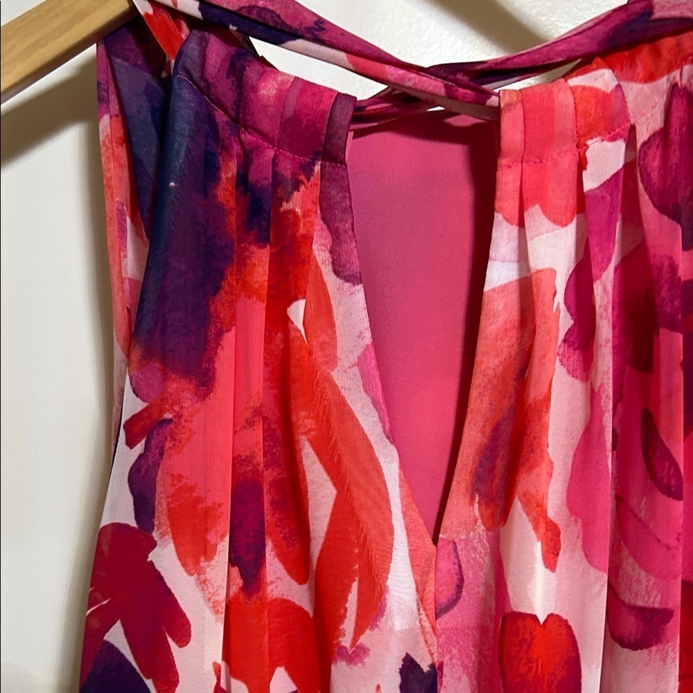 Eliza J Vibrant Pink and Purple Maxi Dress - Picture 9 of 16